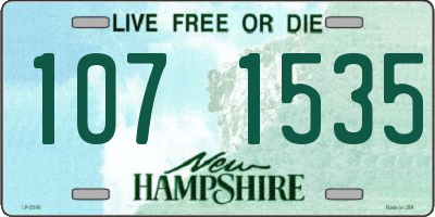 NH license plate 1071535