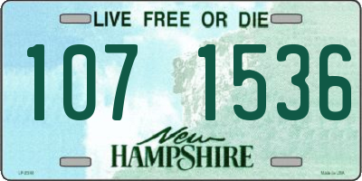 NH license plate 1071536