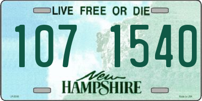NH license plate 1071540
