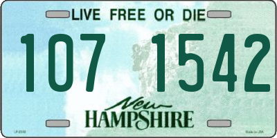 NH license plate 1071542