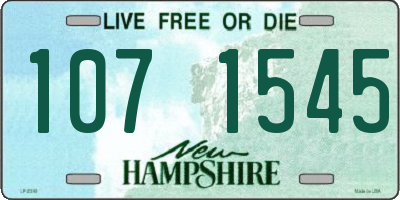 NH license plate 1071545