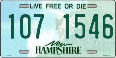 NH license plate 1071546