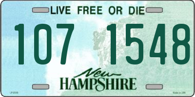NH license plate 1071548