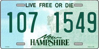 NH license plate 1071549