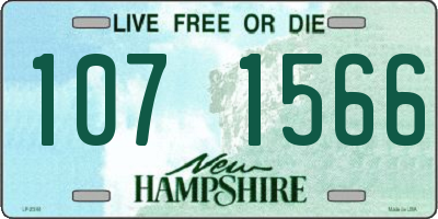 NH license plate 1071566