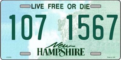 NH license plate 1071567