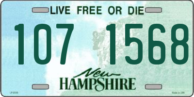 NH license plate 1071568
