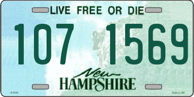NH license plate 1071569