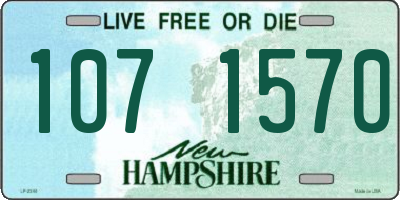 NH license plate 1071570