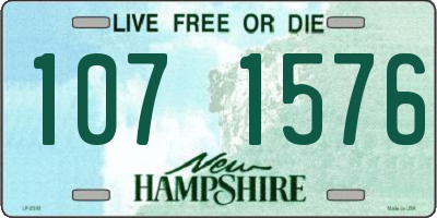 NH license plate 1071576