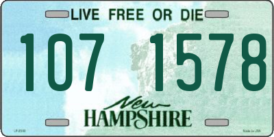 NH license plate 1071578