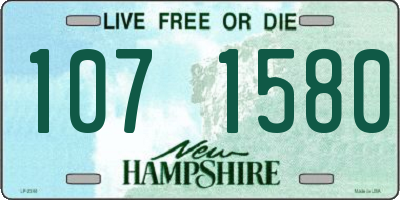 NH license plate 1071580