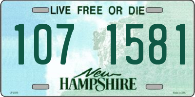 NH license plate 1071581