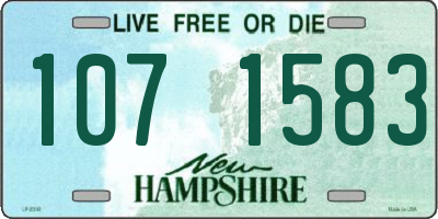 NH license plate 1071583