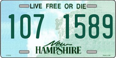 NH license plate 1071589