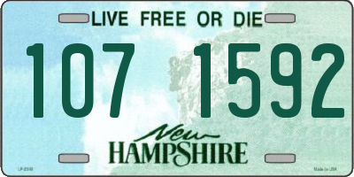 NH license plate 1071592