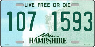 NH license plate 1071593