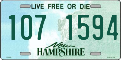 NH license plate 1071594