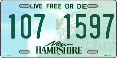 NH license plate 1071597