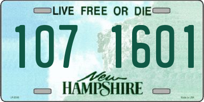 NH license plate 1071601