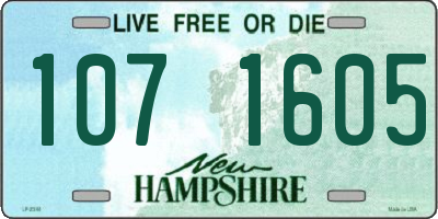 NH license plate 1071605