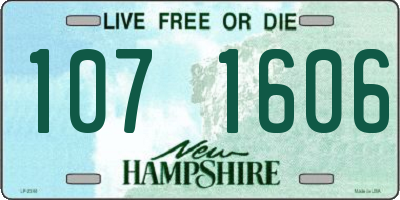 NH license plate 1071606