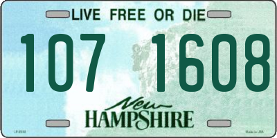 NH license plate 1071608