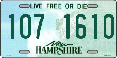 NH license plate 1071610