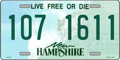 NH license plate 1071611