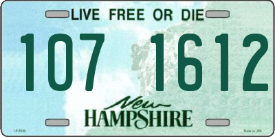 NH license plate 1071612