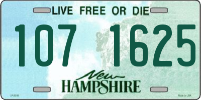 NH license plate 1071625