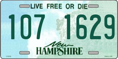 NH license plate 1071629