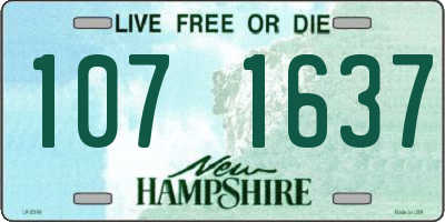 NH license plate 1071637