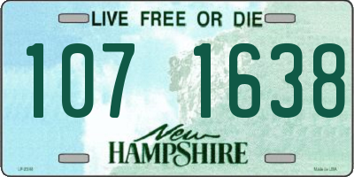 NH license plate 1071638