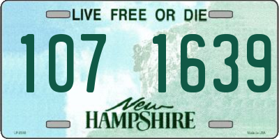 NH license plate 1071639