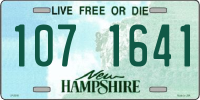 NH license plate 1071641