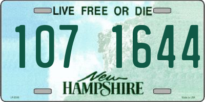 NH license plate 1071644