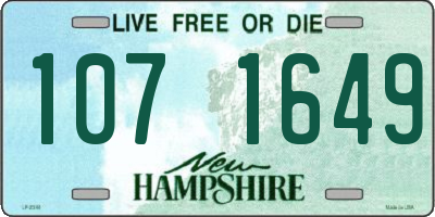 NH license plate 1071649