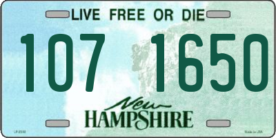 NH license plate 1071650