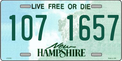 NH license plate 1071657