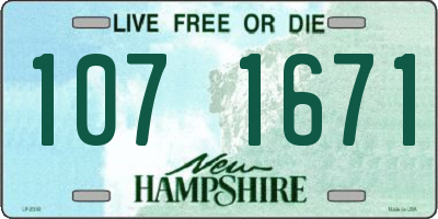 NH license plate 1071671