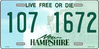 NH license plate 1071672