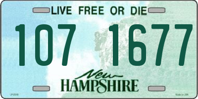 NH license plate 1071677