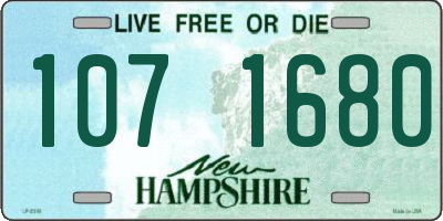 NH license plate 1071680
