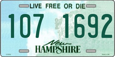 NH license plate 1071692
