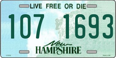 NH license plate 1071693
