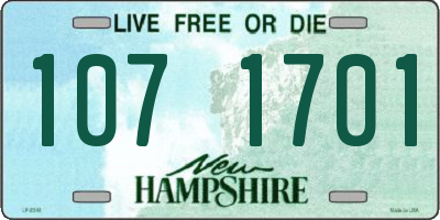 NH license plate 1071701
