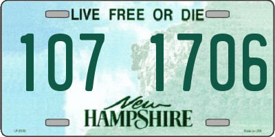 NH license plate 1071706