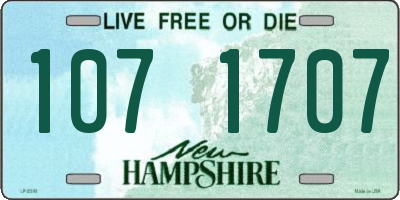 NH license plate 1071707
