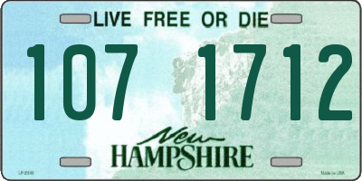 NH license plate 1071712